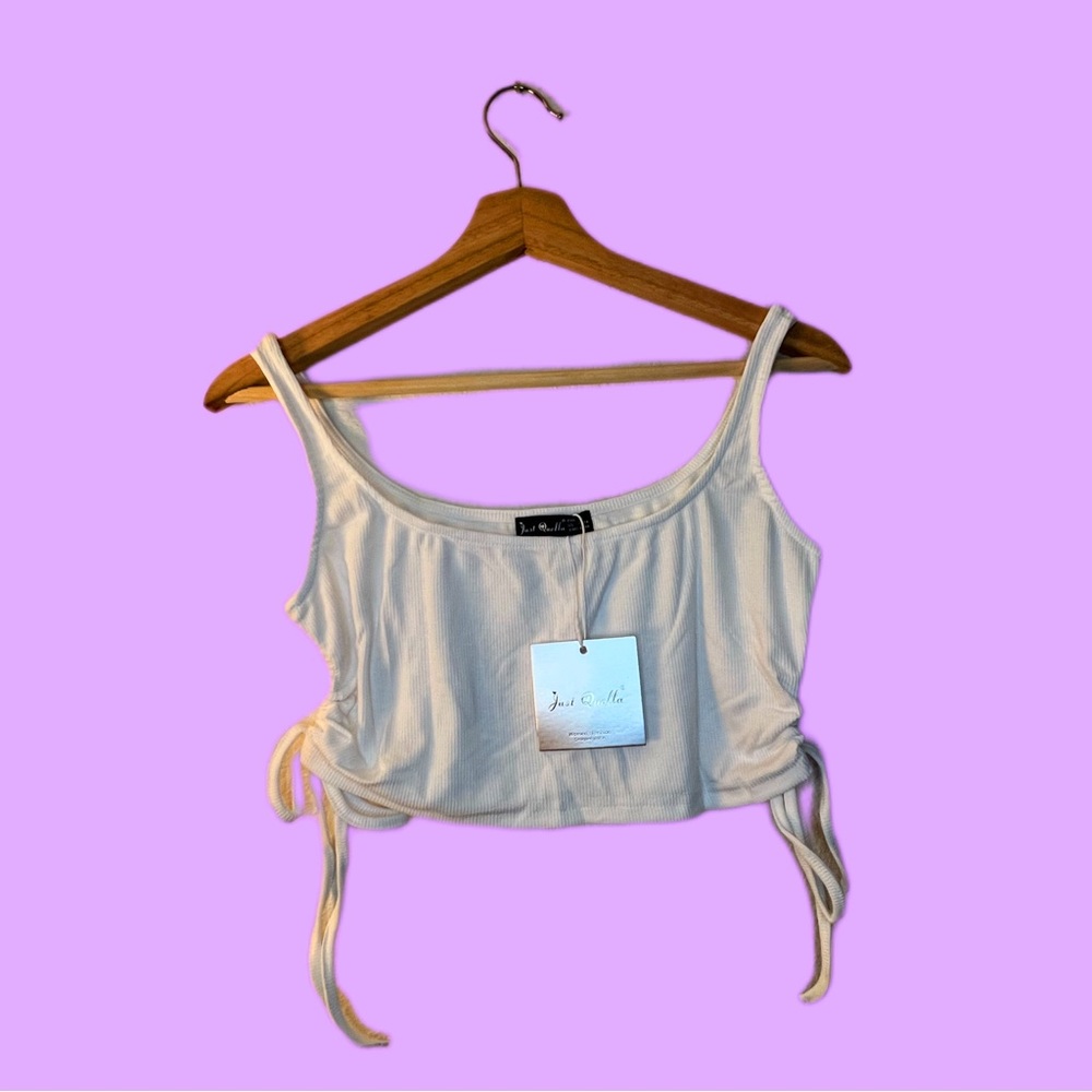 White Crop Top Brand new “Just Quella”